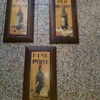 N. 3 QUADRETTI IN LEGNO PER CANTINA