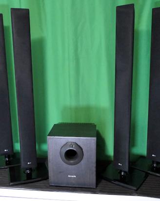 Particolare set di 4 diffusori + Subwoofer Attivo