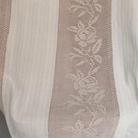 Coperta canapa con bordi all uncinetto