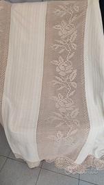 Coperta canapa con bordi all uncinetto