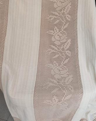 Coperta canapa con bordi all uncinetto