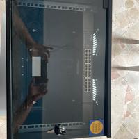 Armadio rack + switch 24 ch