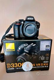 D3300 Reflex Nikon VR solo corpo macchina e box IT