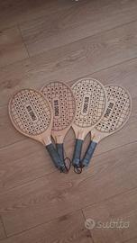 set 4 Racchette da Spiaggia in Legno "Fondo Sub"