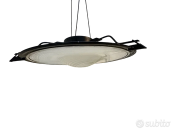 Lampadario Sospensione Vetro Murano Bianco Nero Uf