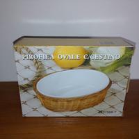 pirofila ovale cestino porta mozzarelle e spezie