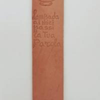 Segnalibro in cuoio con Tau