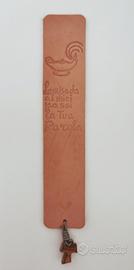 Segnalibro in cuoio con Tau