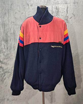 Bomber Navigare Vintage Anni 80  Color Block L/XL