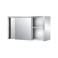 armadio pensile in acciaio con ante scorrevoli