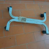 supporto portavasi con rotelle lungo