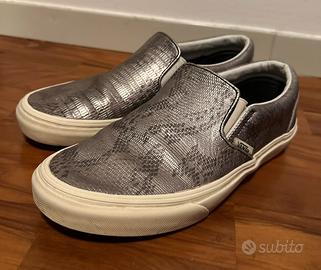 Vans slip-on disco python argento 39