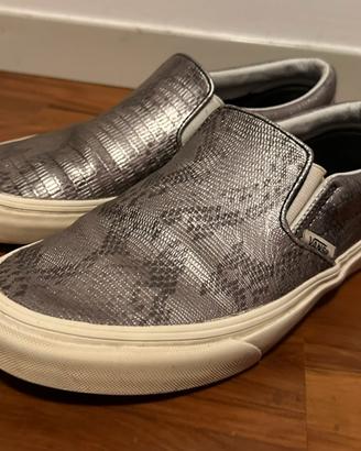 Vans slip-on disco python argento 39