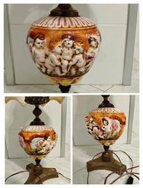 lampada da comodino antica /abat-jour/lume antico