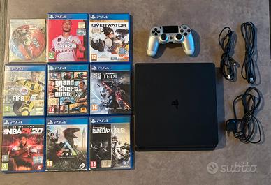PS4 Slim 500GB +9 giochi +controller +cavi -Bundle