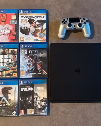 PS4 Slim 500GB +9 giochi +controller +cavi -Bundle