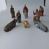 Sacra famiglia presepe, soggetti dipinti a mano