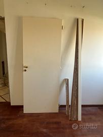 5 Porte bianche in puro legno maniglia Olivari