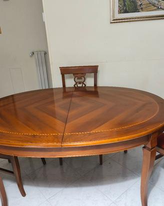 tavolo con  sedie legno 