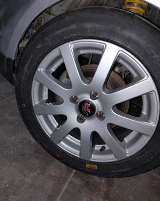 cerchi lega 6,5x15j 4x100 e gomme semislick 