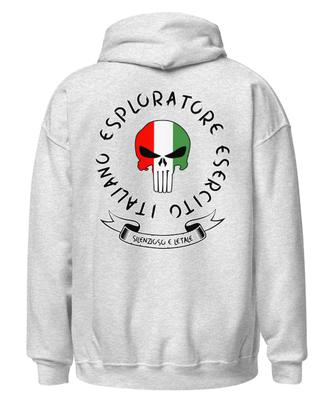 Felpa cappuccio militare stile esercito italiano