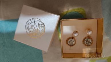 Orecchini con perla e moneta antica – Amanthia 