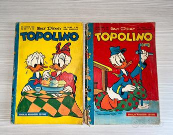 Lotto 2 fumetti rari storici Topolino: 121 e 122