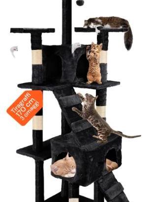 170cm con Doppia Cuccia per Gatti Adulti