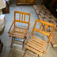 Coppia sedie pieghevoli anni 50