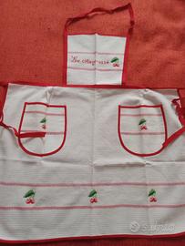 Grembiule da cucina ricamato