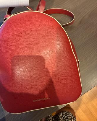 Zainetto Emporio Armani rosso, usato pochissimo