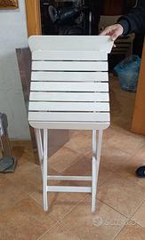 Sedie bianche in ferro  pieghevoli