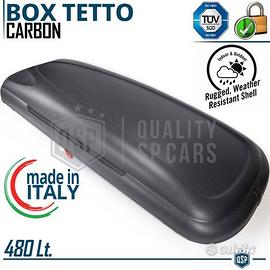 Box Tetto Auto Baule da Viaggio 480LT OMOLOGATO