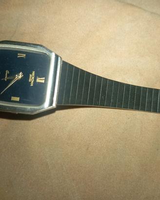 orologio Microma Swiss Quartz con quadrante nero e