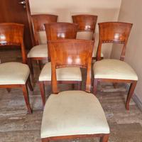 Sedie Biedermeier, set di 6