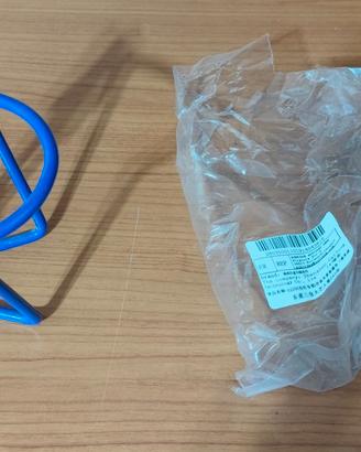 porta borracce x bicicletta nuovo in metallo blu