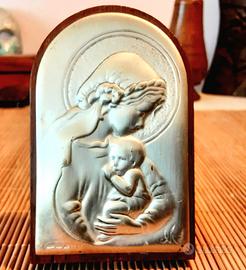 Quadretto Madonna con bambino, idea regal.