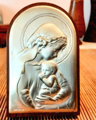 Quadretto Madonna con bambino, idea regal.