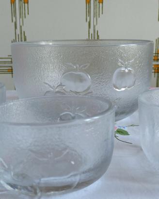 Servizio macedonia / gelato vintage stile Arcoroc 