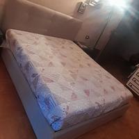 letto con cassettone  grigio + materasso