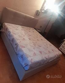 letto con cassettone  grigio + materasso