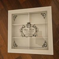 scatola da the shabby chic  in legno e vetro