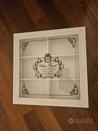 scatola da the shabby chic  in legno e vetro