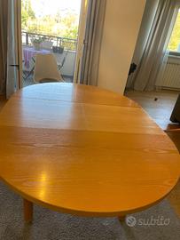 Tavolo legno massello tondo/ovale