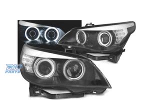 FARI XENON BMW E60 03-07 ANGEL EYES CCFL FONDO NER