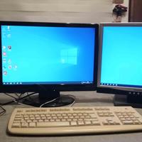 PC Win10 con doppio monitor+SSD+HD
