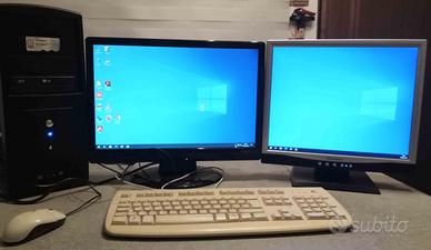 PC Win10 con doppio monitor+SSD+HD