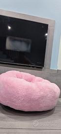 Cuccia morbida rosa per cani o gatti - 60×60×22 cm
