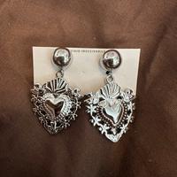 Orecchini cuore sacro argento