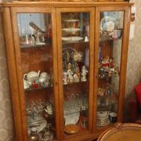 Vetrinetta vintage anni ‘50-‘60 in legno decorato